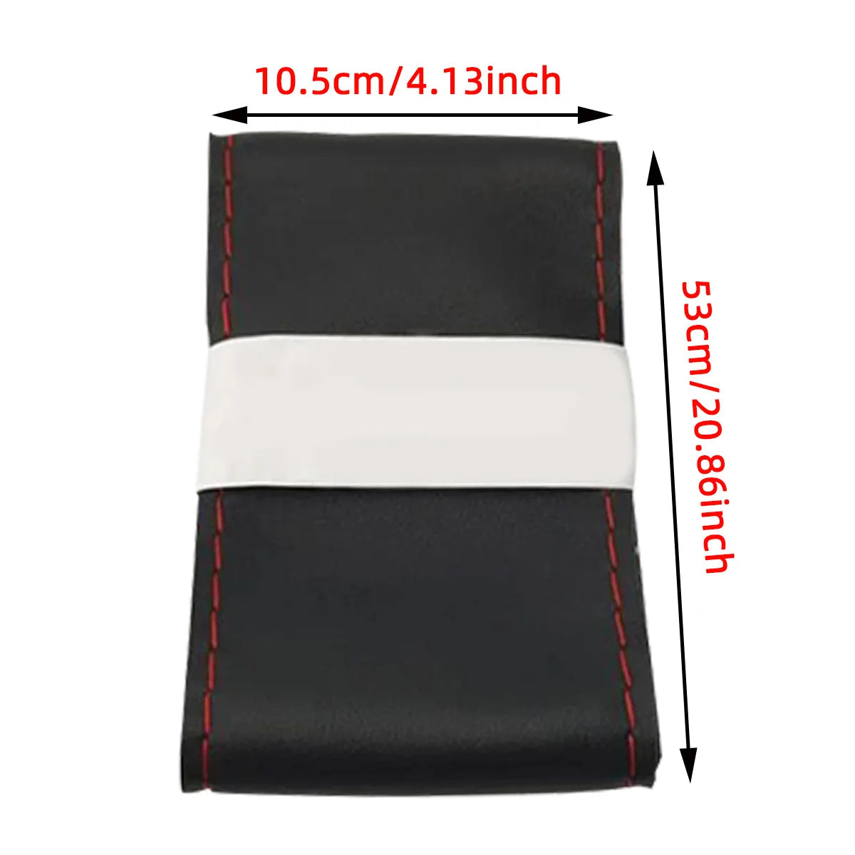 Universal Leather Car Steering Wheel Stitch On Wrap Cover Fit for 38cm 14" DIY