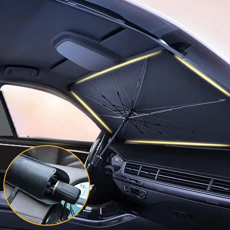 Car Sunshade Umbrella Windshield Folding Front Parasol Umbrella Type Sun Shade