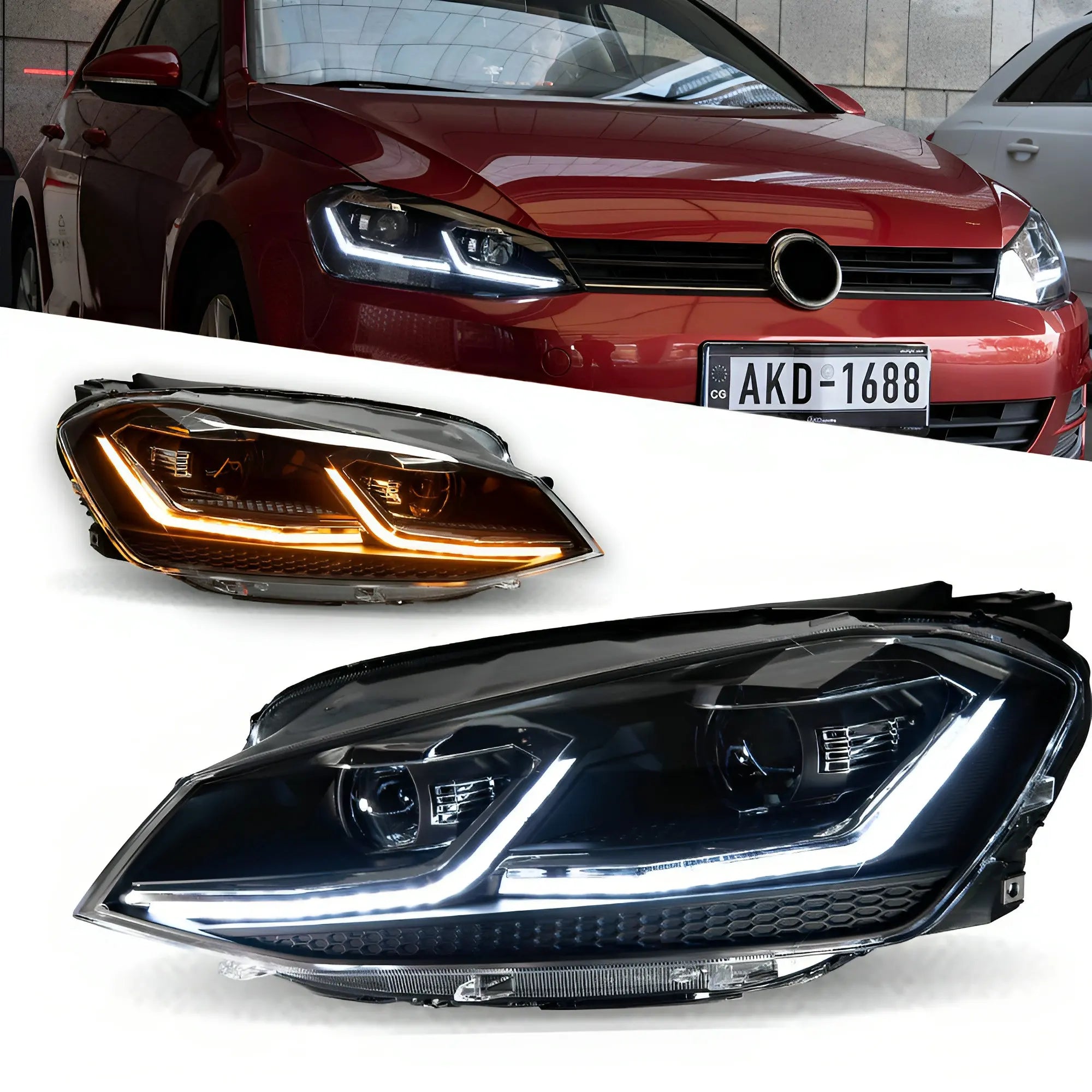 Headlights For VW Golf 7 MK7 Gti LED 2013-2017 Golf 7 Head Lamp Car Styling DRL Signal Projector Lens Auto Accessories Front