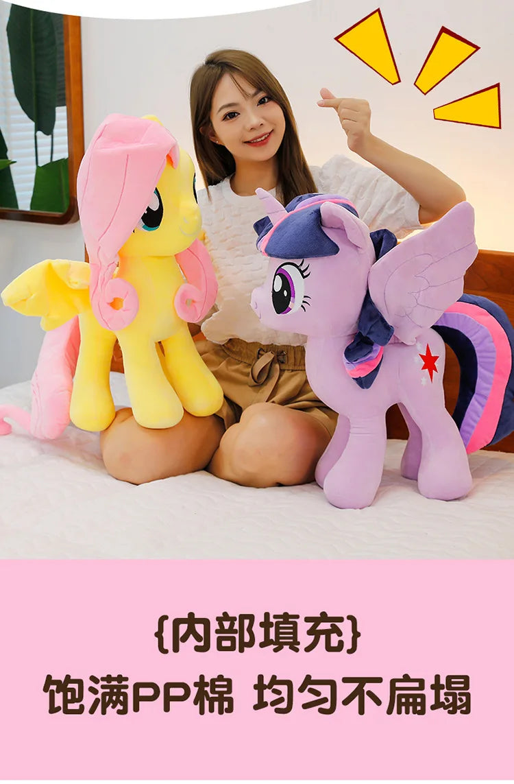 New My Little Pony Plush Doll Anime Twilight Sparkle Fluttershy Pinkie Pie Premium Automotive Accessory