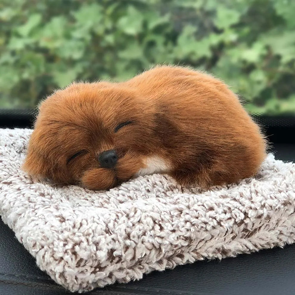 Car Dashboard Ornaments Decor Cute Simulation Plush Cats Dogs Toy Automobiles Premium Automotive Accessory