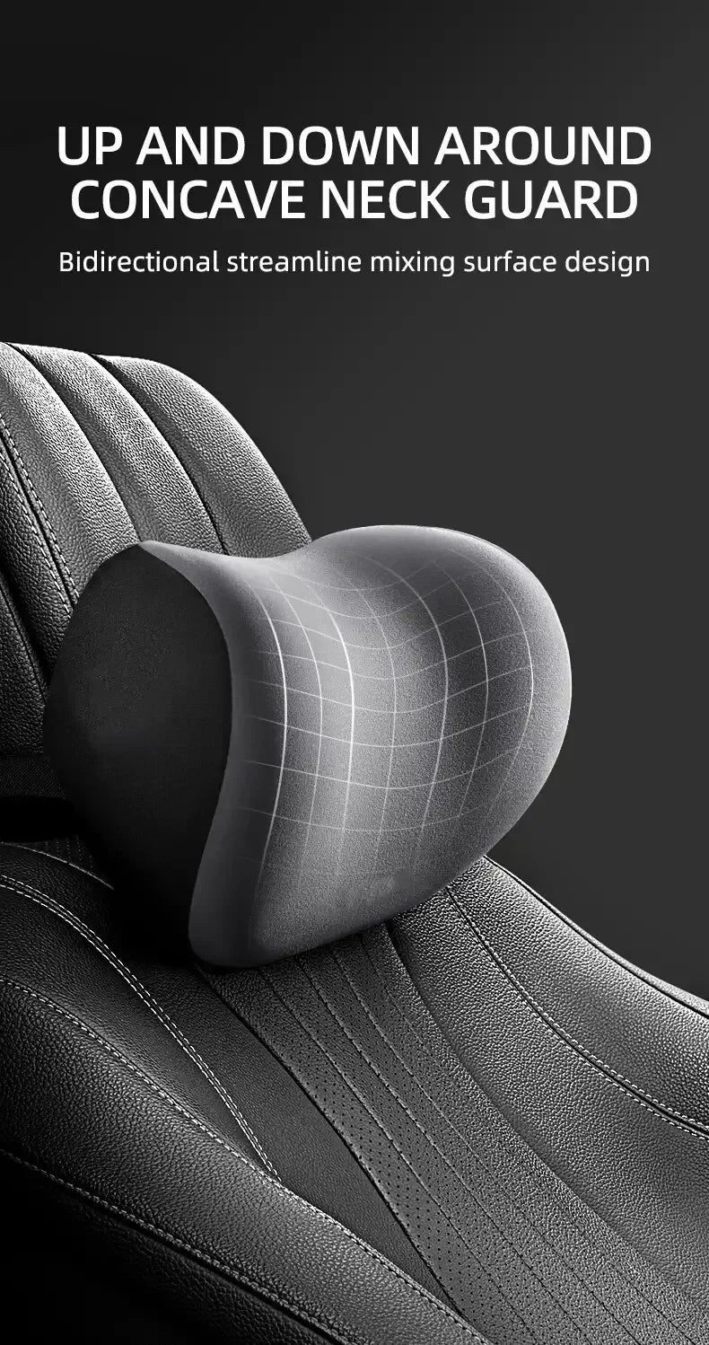 Ergonomic Car Headrest and Lumbar Support Set Memory Foam Neck Cushion Interior