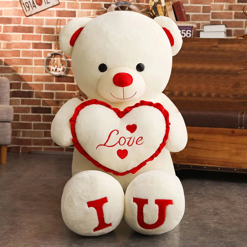 80/100Cm Big Pink Plush Toy Teddy Bear Giant Stuffed Animals Birthday Valentine's Day Gift Soft Pillow Dolls Girlfriend Girl Wif