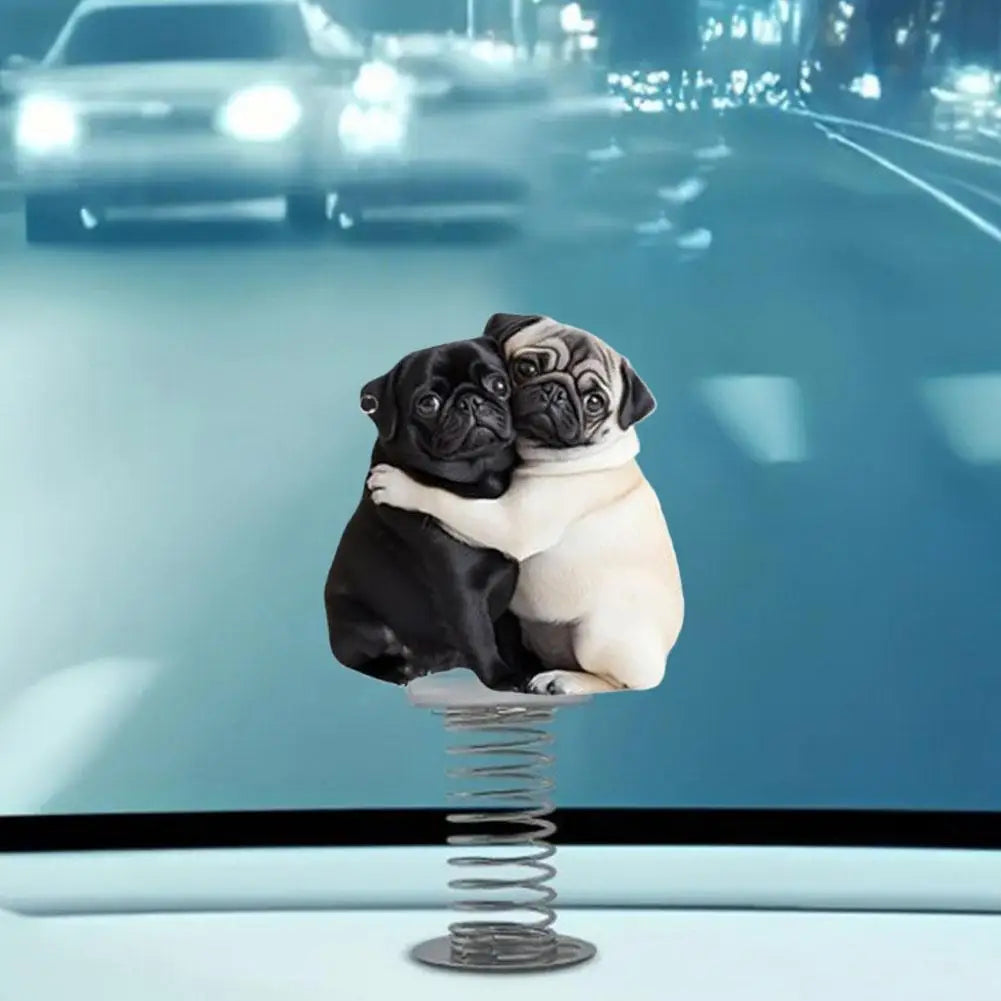 Lovely Dog Acrylic Spring Shaking Head Ornaments Car Dashboard Decorations Funny Premium Automotive Accessory