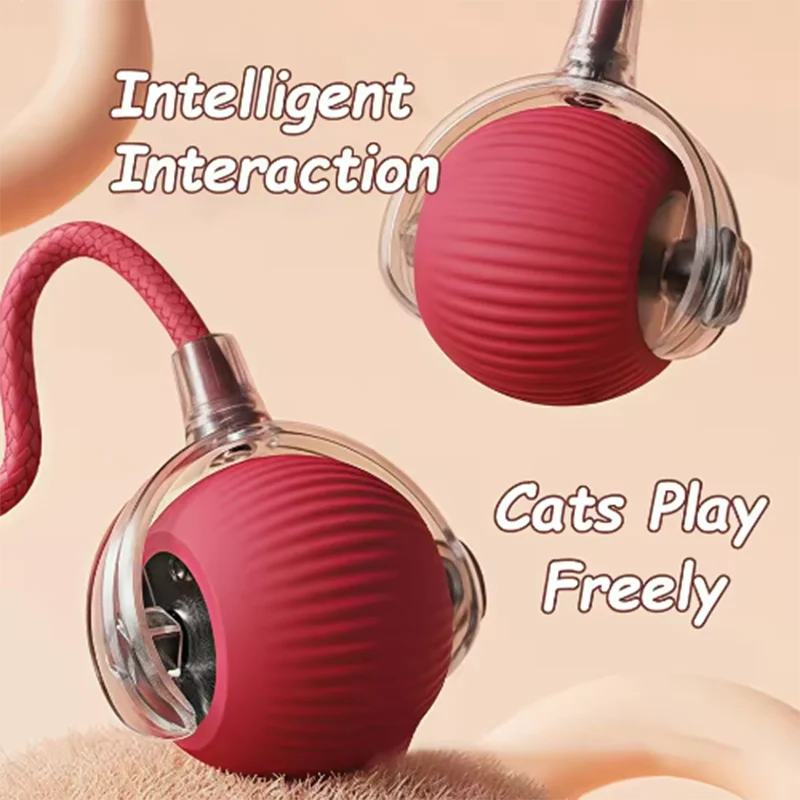 Cat Chaser Toy teasing cat balls and self-exciting cat sticks and ticks and resistant to wear and bite pet toys