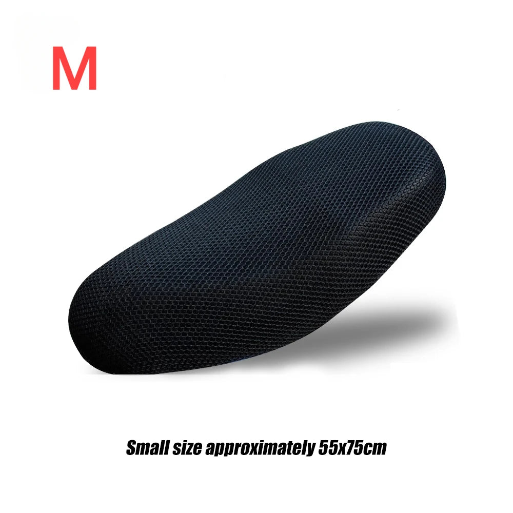 1 Pc Large Motorcycle Seat Cover Anti-Slip 3D Mesh Fabric Breathable Waterproof