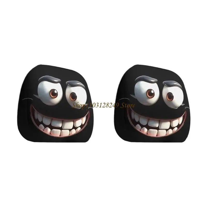 4 Car Headrest Covers Novelty Humorous Design Interior Head rest Protector