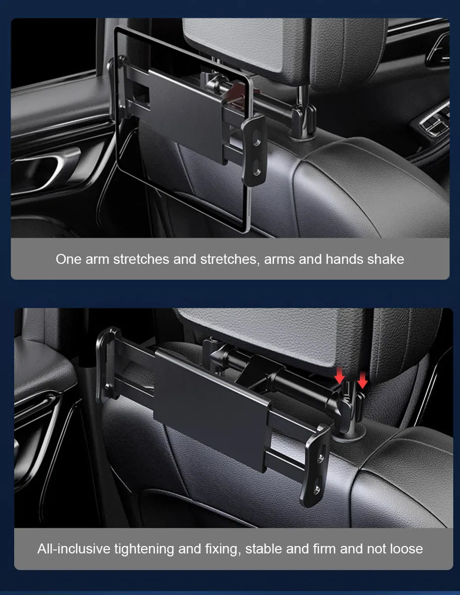 SEAMETAL Upgraded Car Headrest Phone Holder Telescopic Anti Shake Auto Table