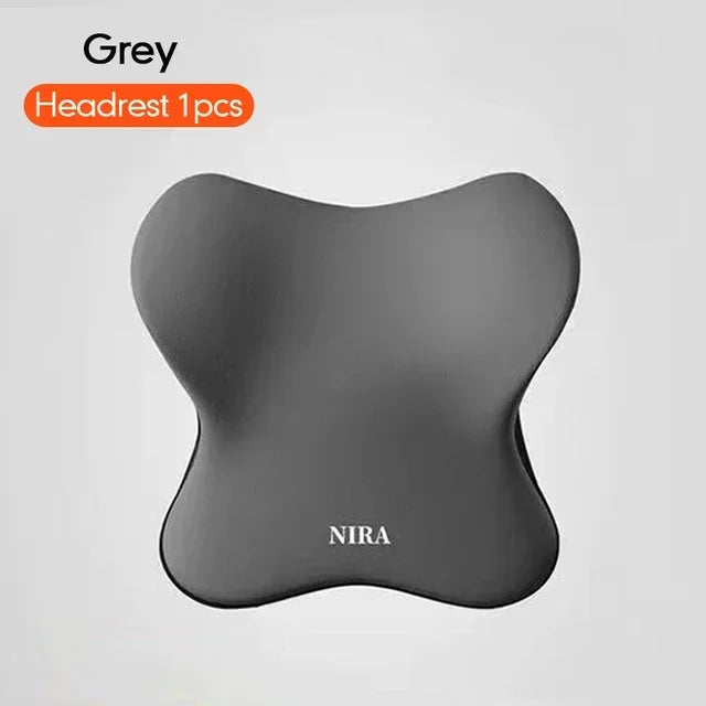 Memory Foam Car Universal Headrest Lumbar Cushion Back Pillow Interior Protector