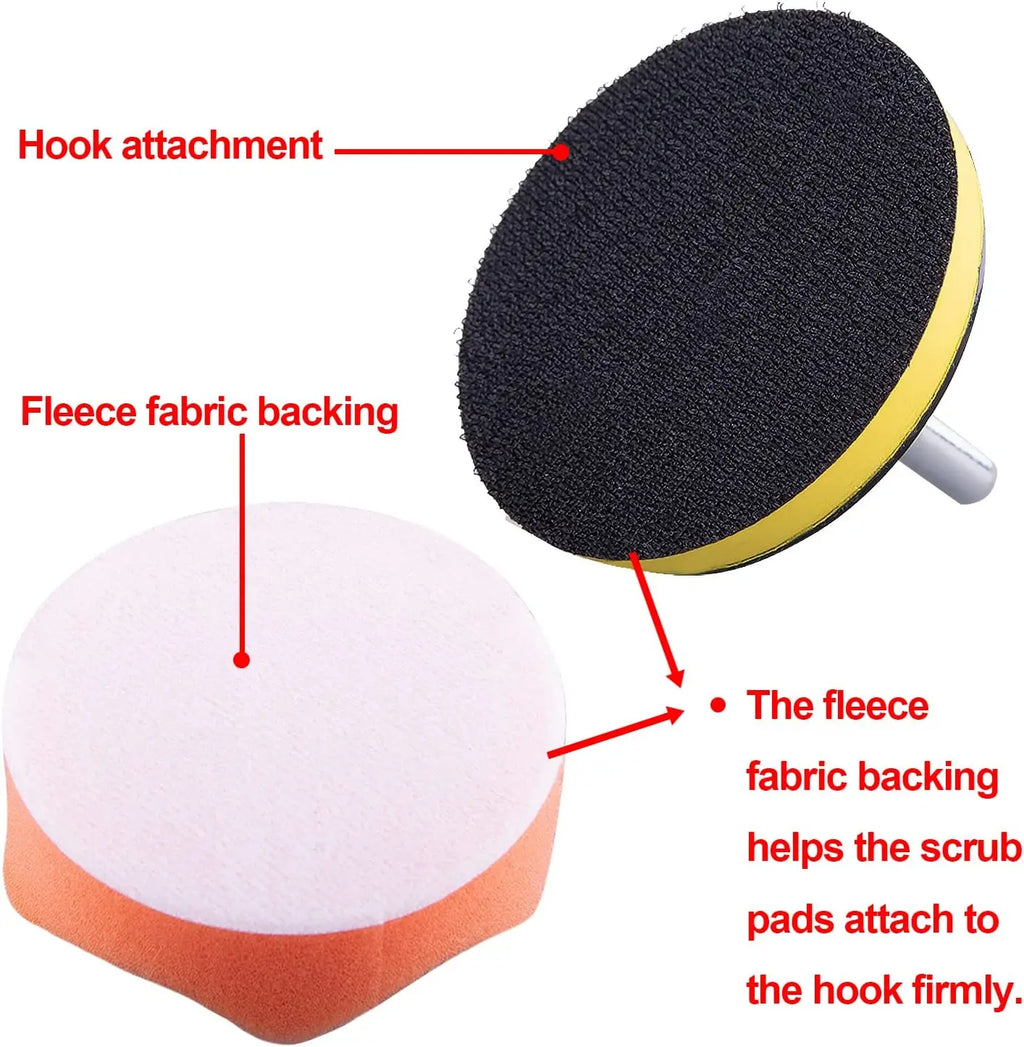 15-65 Pcs Car Headlight Repair Restoration Kit 3 Inch 75mm Sanding Plate Waxing Sponge Sanding Pad for Polishing and Sanding