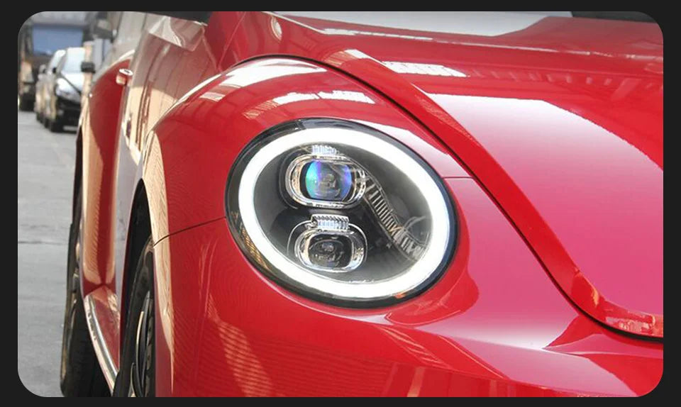 AKD Head Lamp for VW Beetle LED Headlight 2006-2021 Headlights Beetle DRL Turn Signal High Beam Angel Eye Projector Lens