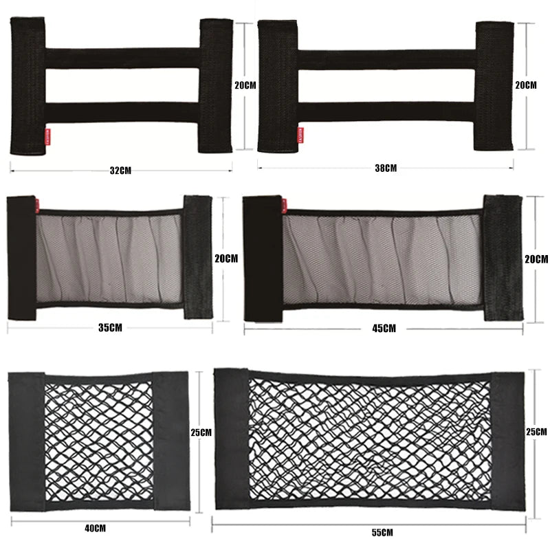 Car Back Rear Seat Storage Net Elastic String Universal Mesh Bag Interior