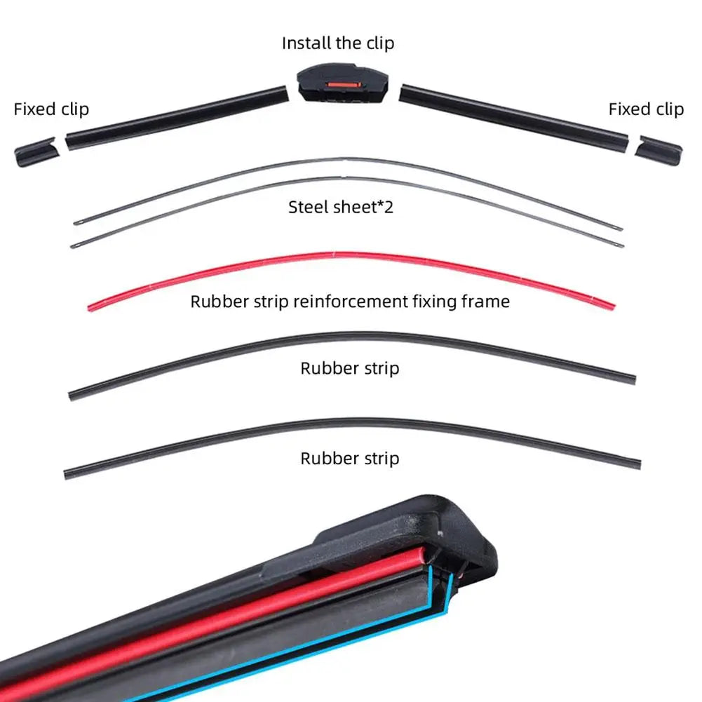 Car Windshield Wiper Blades Multi functional double-layer Soft Rubber Automotive Premium Automotive Accessory