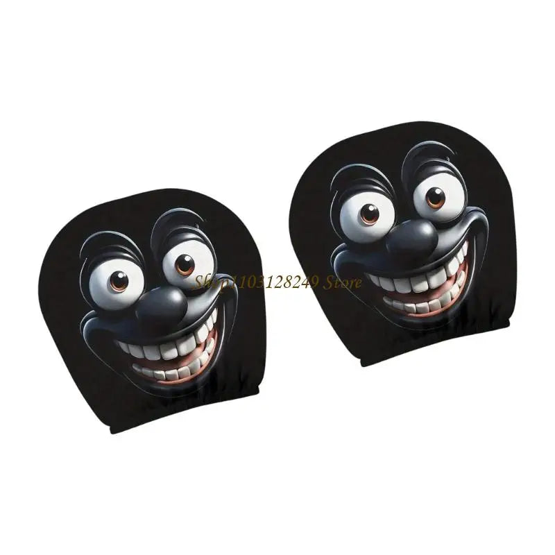 4 Car Headrest Covers Novelty Humorous Design Interior Head rest Protector