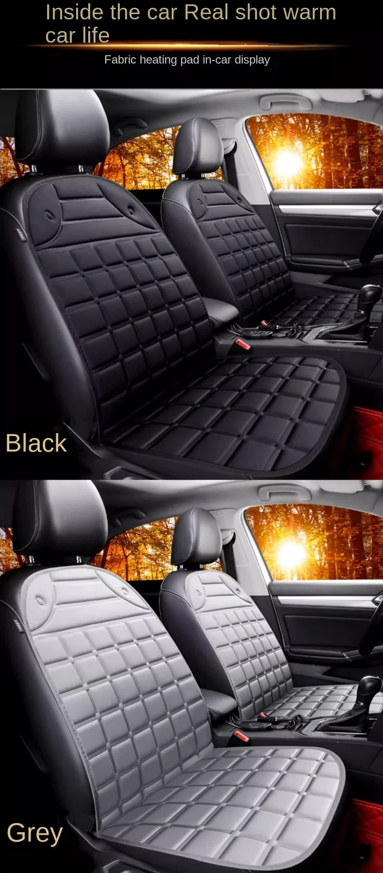 Car black heating seat cushion winter electric quick Interior Protector Auto Veh