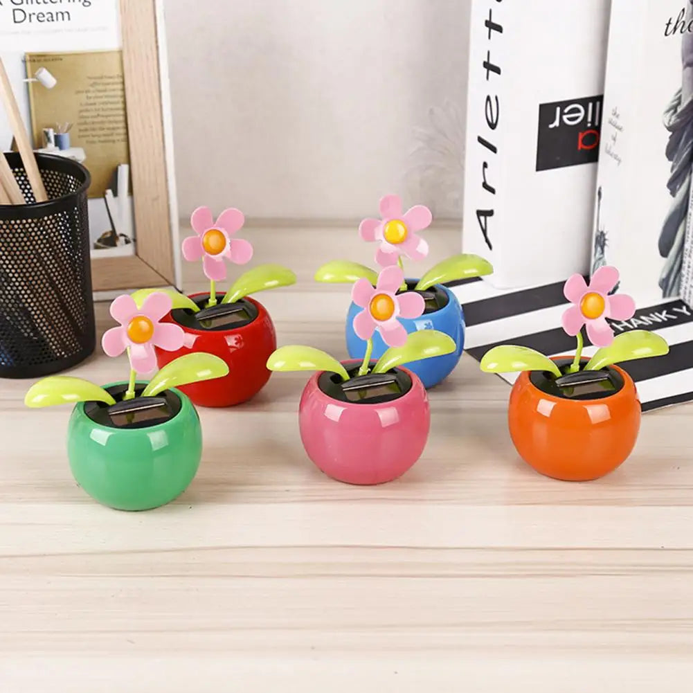 Fashion Car Ornament Solar Powered Cartoon Vibrant Ornamental Gifts Automobile Premium Automotive Accessory