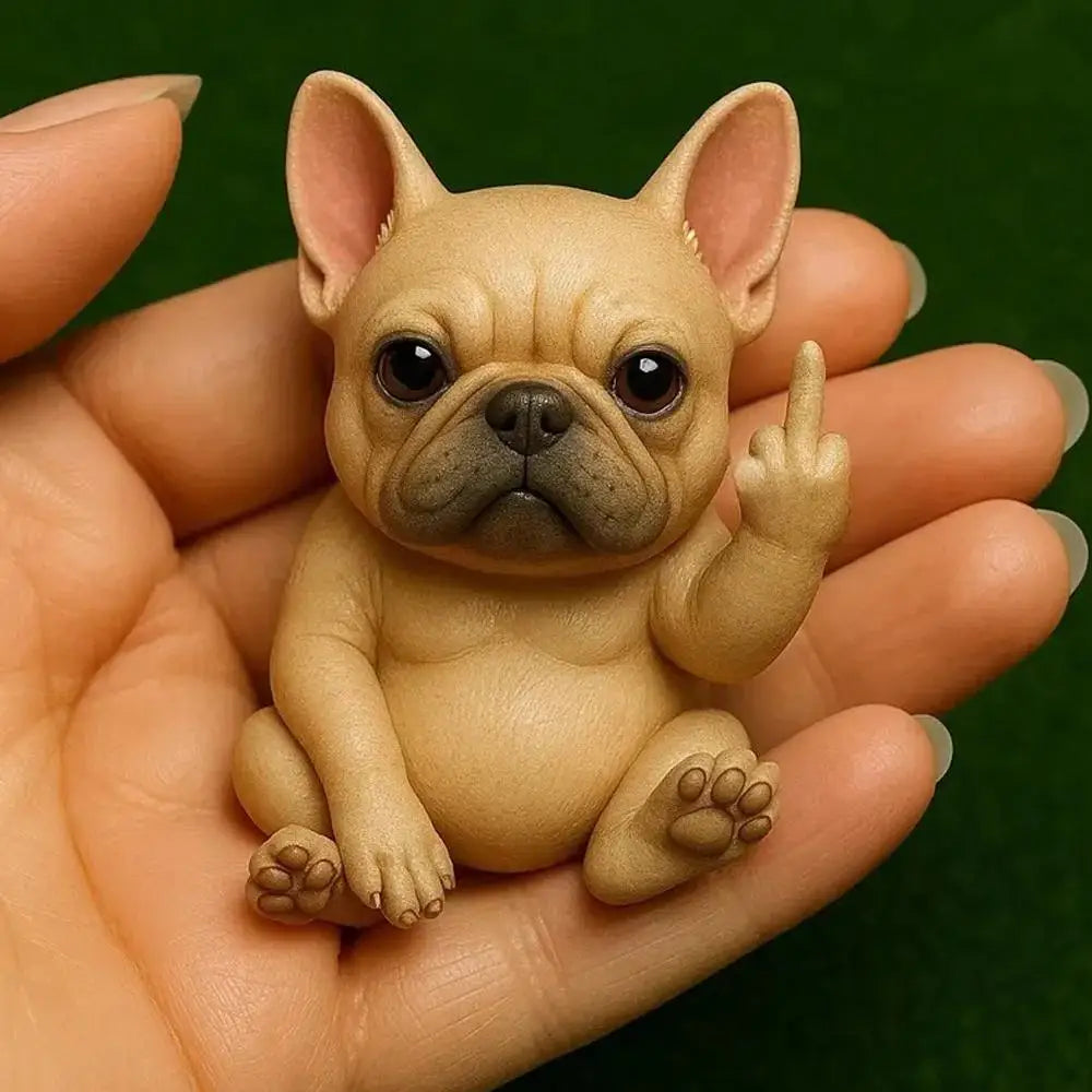 Middle Finger Animal Statue Frog Dog Cat Sculpture Novel Mini Interesting Premium Automotive Accessory