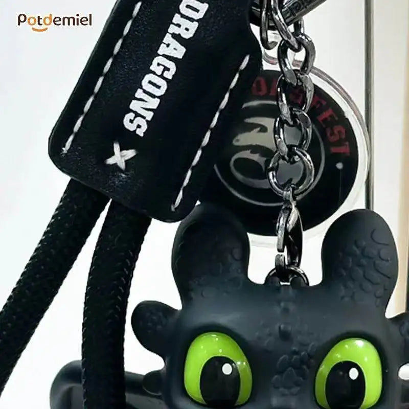 Genuine Cute Glowing Toothless Car Interior Ornament, Night Fury Wings Can Move Premium Automotive Accessory