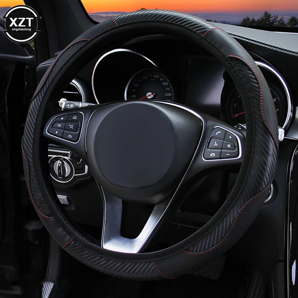 Hot Car Steering Wheel Cover Anti Slip PU Leather Steering Covers Suitable