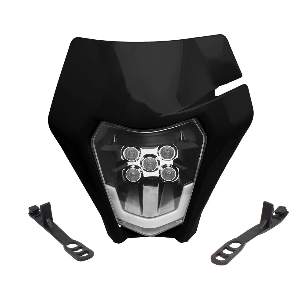 for KTM Headlight Plate LED Motorcycle Enduro Fairing EXC MX SX  Wick Headlamp Dirt Bike Parts Supermoto Motocross Enduro Mask