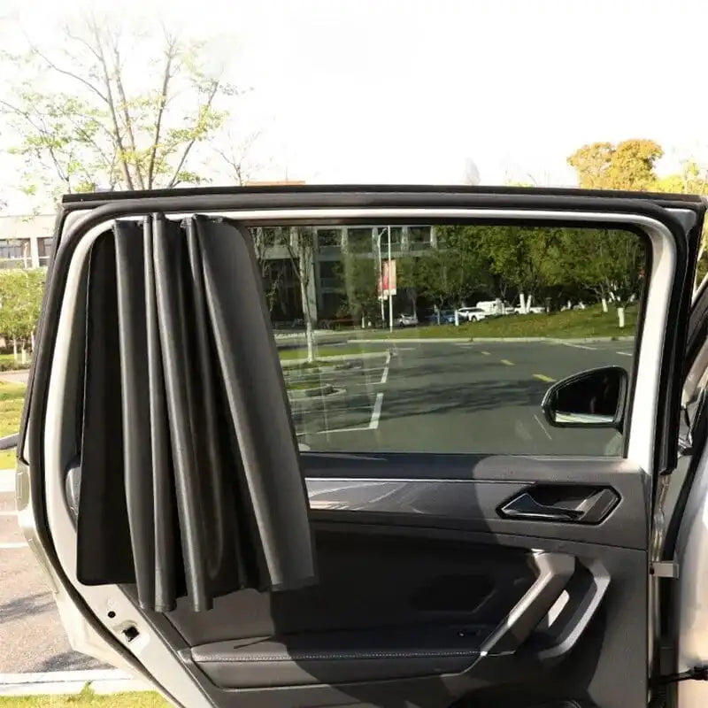 2Pcs Car Side Window Sun Shade Magnet Privacy Curtains UV Reflection Anti Glare