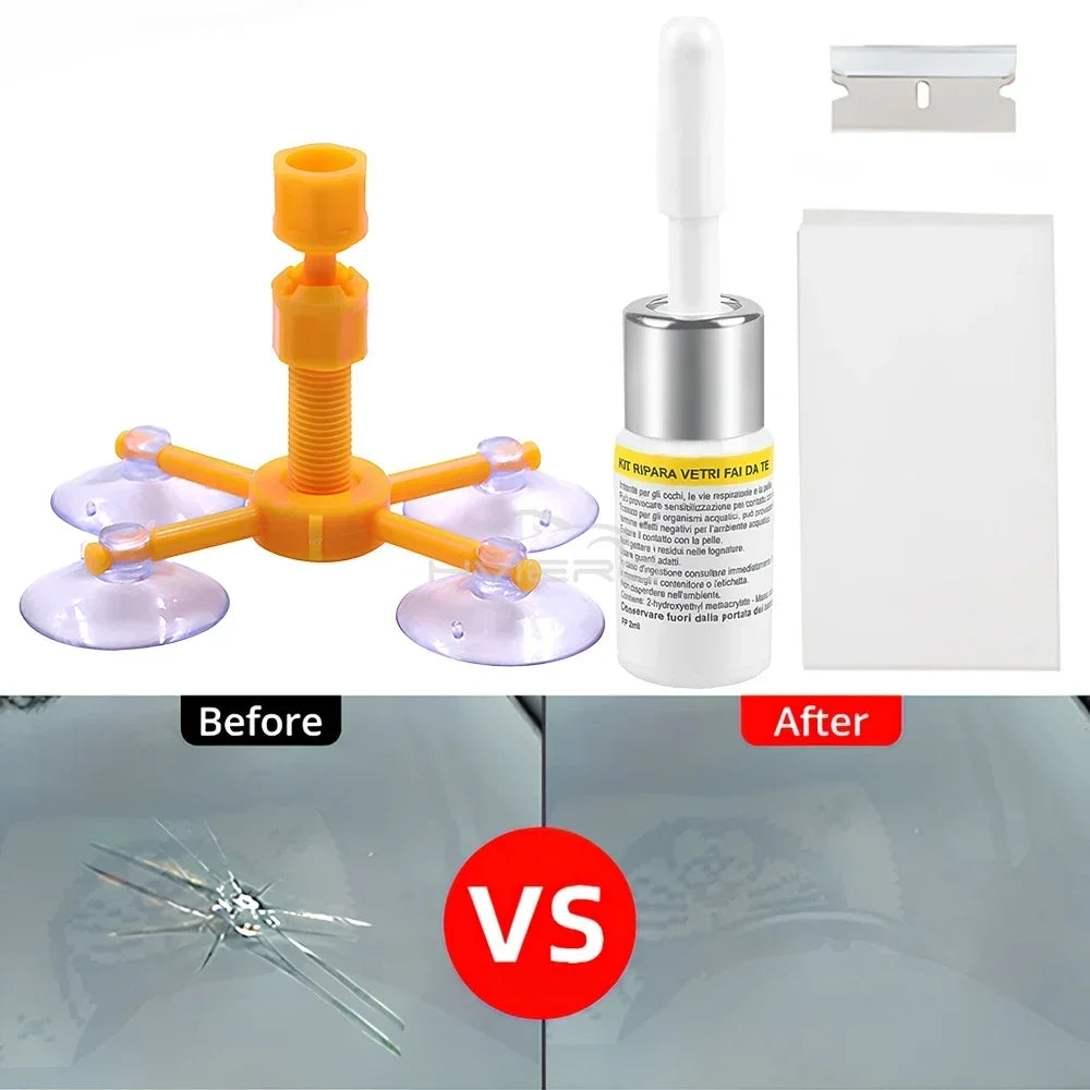 Windshield Repair Kit Scratche Quick Fix Car Styling Cracked Glass Windscreen Premium Automotive Accessory