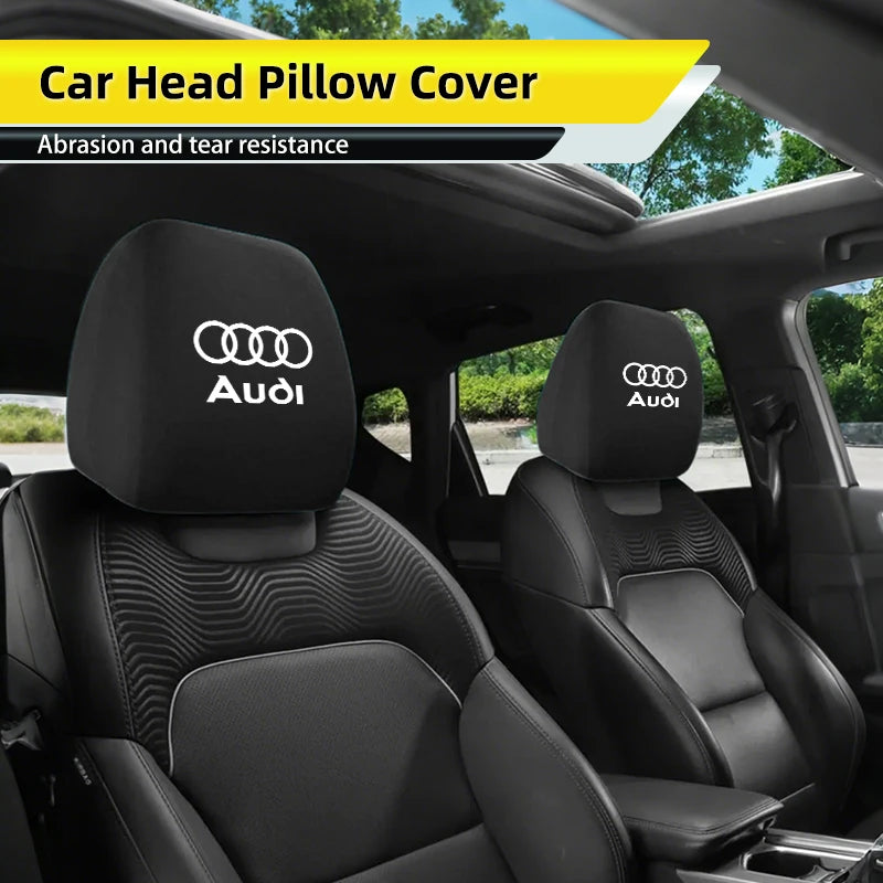 Car Headrest Cover for Audi Elastic Pillowcase Headrests Dust Accessories Interi