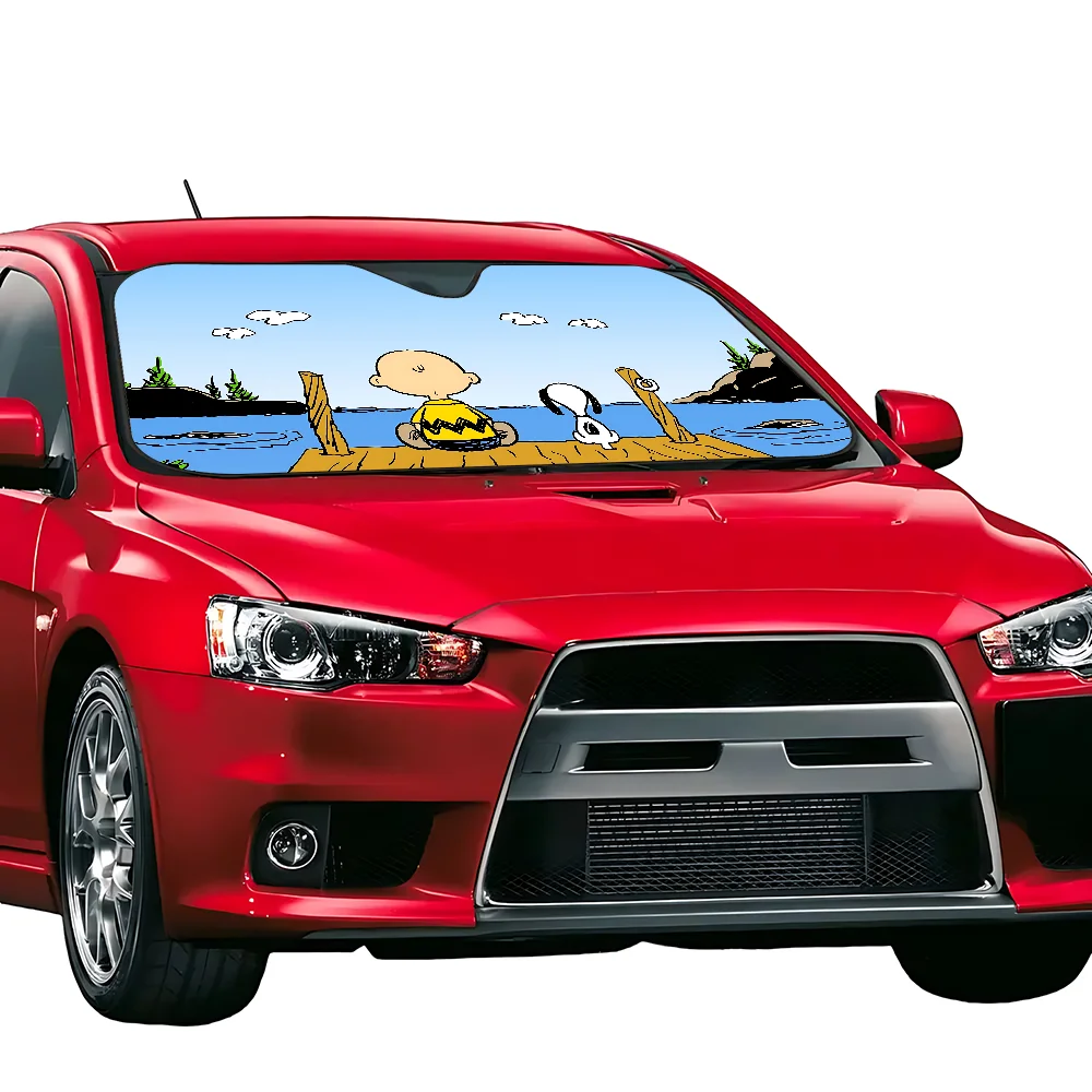 Snoopyes Cartoon Cute Car Sun Shade Windscreen Front Window Visor 70x130 cm