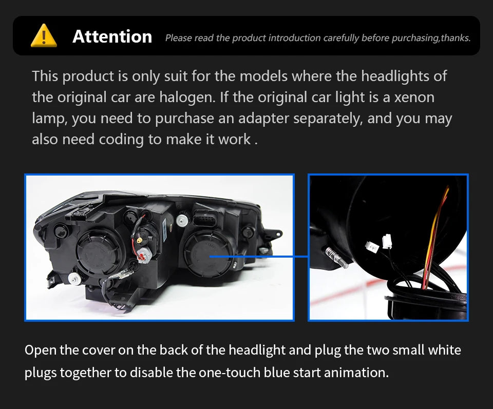 Headlights For VW Golf 7 MK7 Gti LED 2013-2017 Golf 7 Head Lamp Car Styling DRL Signal Projector Lens Auto Accessories Front