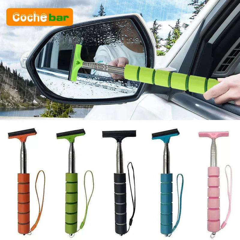 Car Rearview Mirror Wiper Cleaning Tool Auto Glass Mist Cleaner Scraper Premium Automotive Accessory