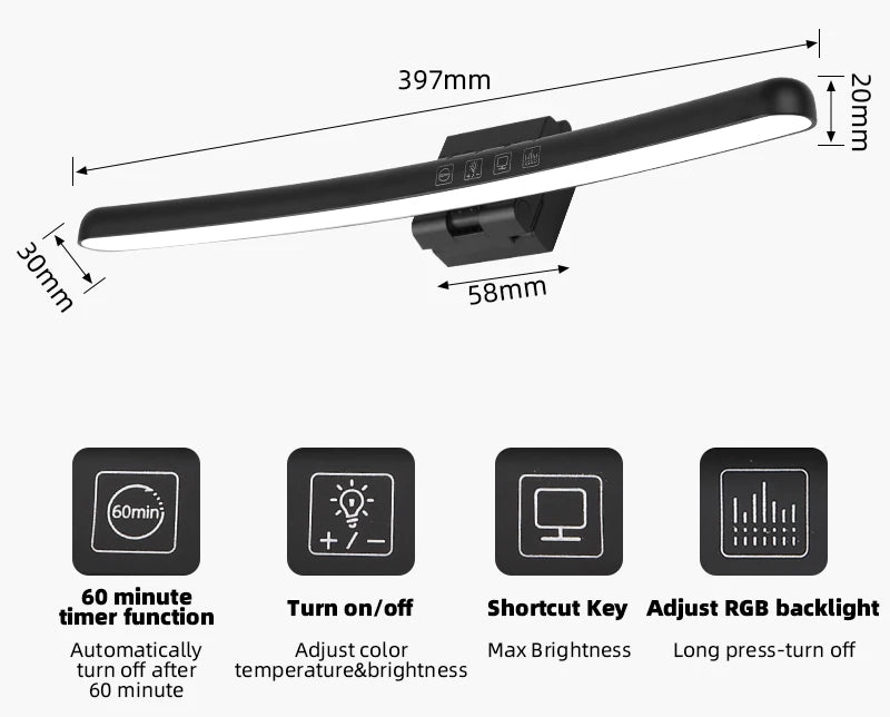 Led Monitor Light Bar Computer LED Computer Monitor Light Bar Desk Lamp