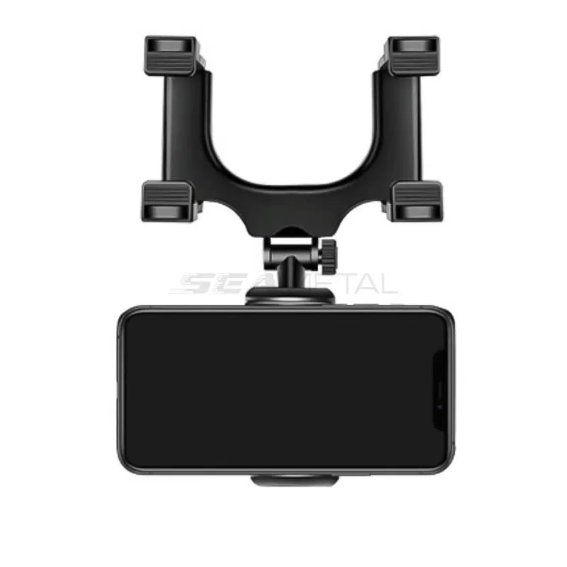 SEAMETAL Rearview Mirror Phone Holder for Car Free Rotation Adjustment Bracket