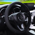 1pc Steering Wheel Cover Breathable Leather Anti Slip PU Leather Steering Covers