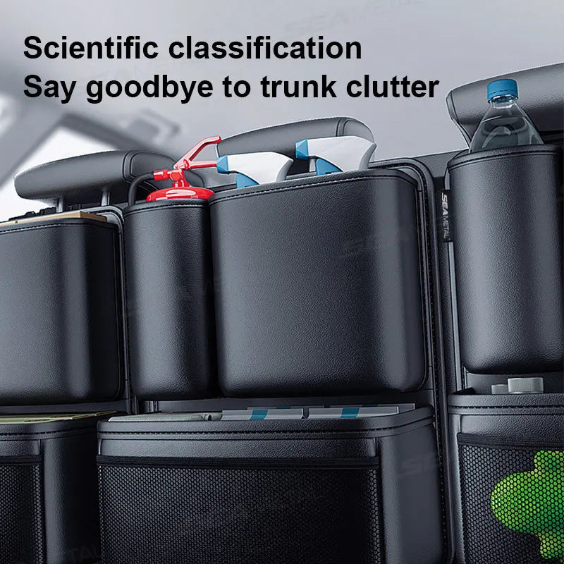 BLALION Car Trunk Leatherette Storage Bag Detachable Auto Seat Back Pocket