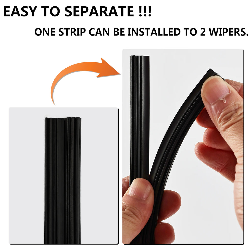 2Pcs/lot Universal AAA-Grade Auto Vehicle Insert Soft Rubber Strip Refill For Premium Automotive Accessory