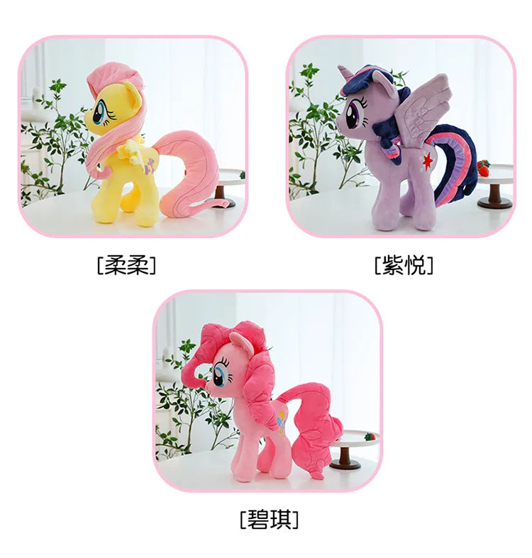 New My Little Pony Plush Doll Anime Twilight Sparkle Fluttershy Pinkie Pie Premium Automotive Accessory