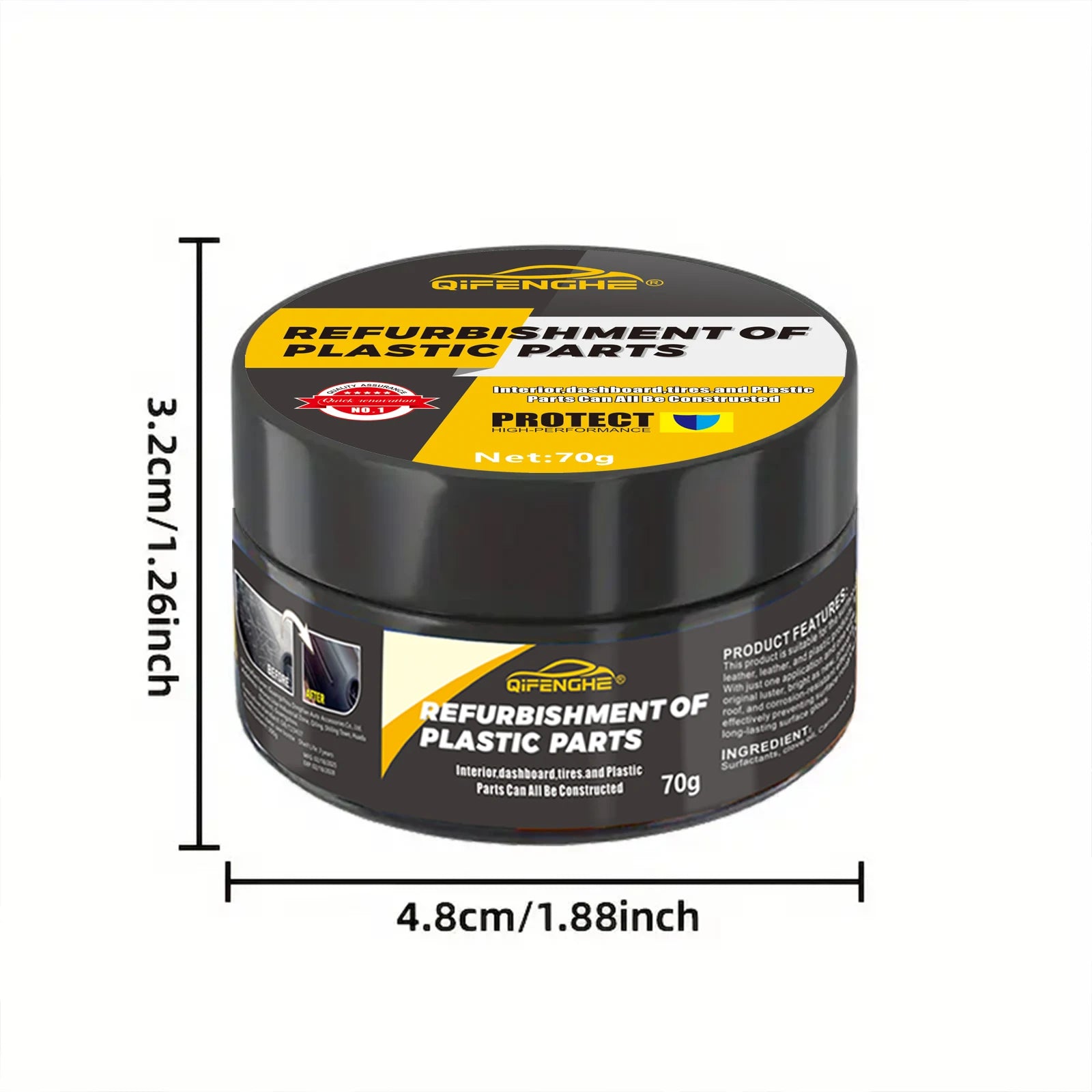 Automotive Plastic Repair Agent-Interior and Exterior Plastic Polishing Wax,Scratch Repair Suitable for Tires