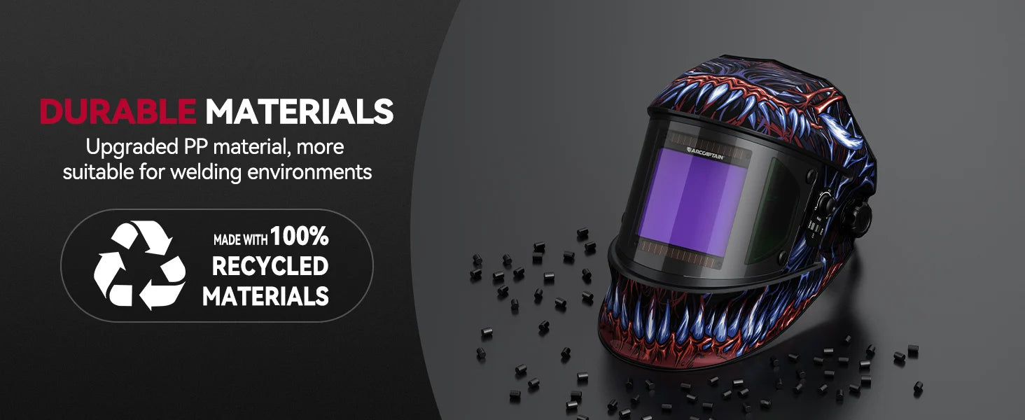 ARCCAPTAIN Welding Helmet Auto Darkening 4 Arc Sensor With 180° Panoramic Side View True Color Welding Mask ARC MIG MAG TIG CUT