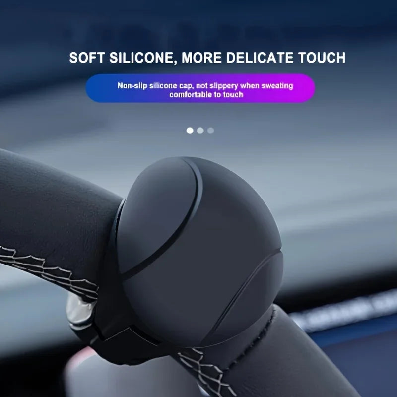 Easy-Grip Silicone Steering Wheel Knob 360° Smooth Rotation One-Hand Operation