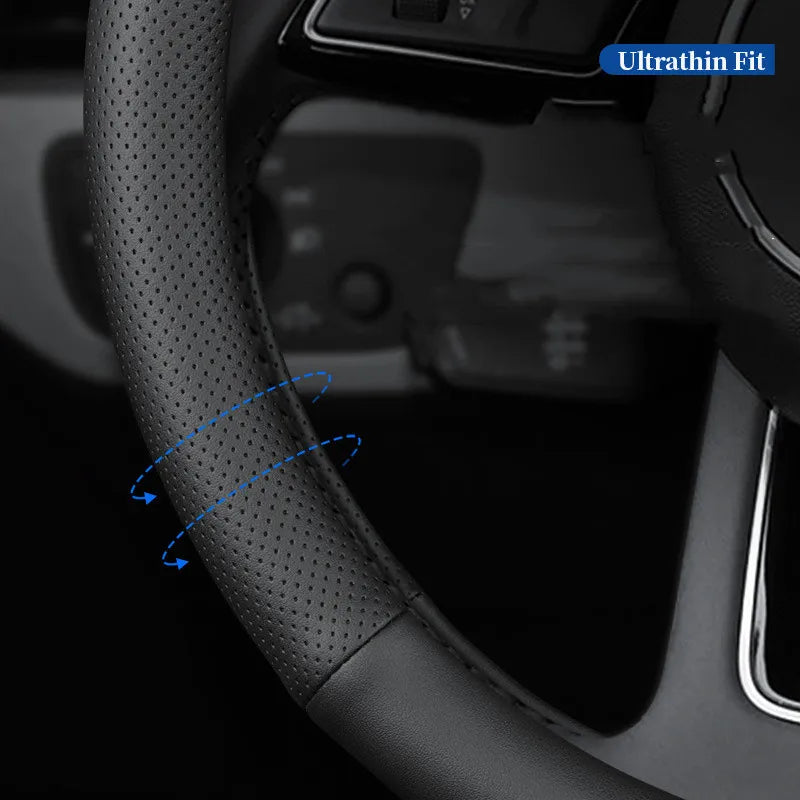 Car Steering Wheel Covers Ultra-thin O-shape Full Hole Wrap Universal 37-38cm
