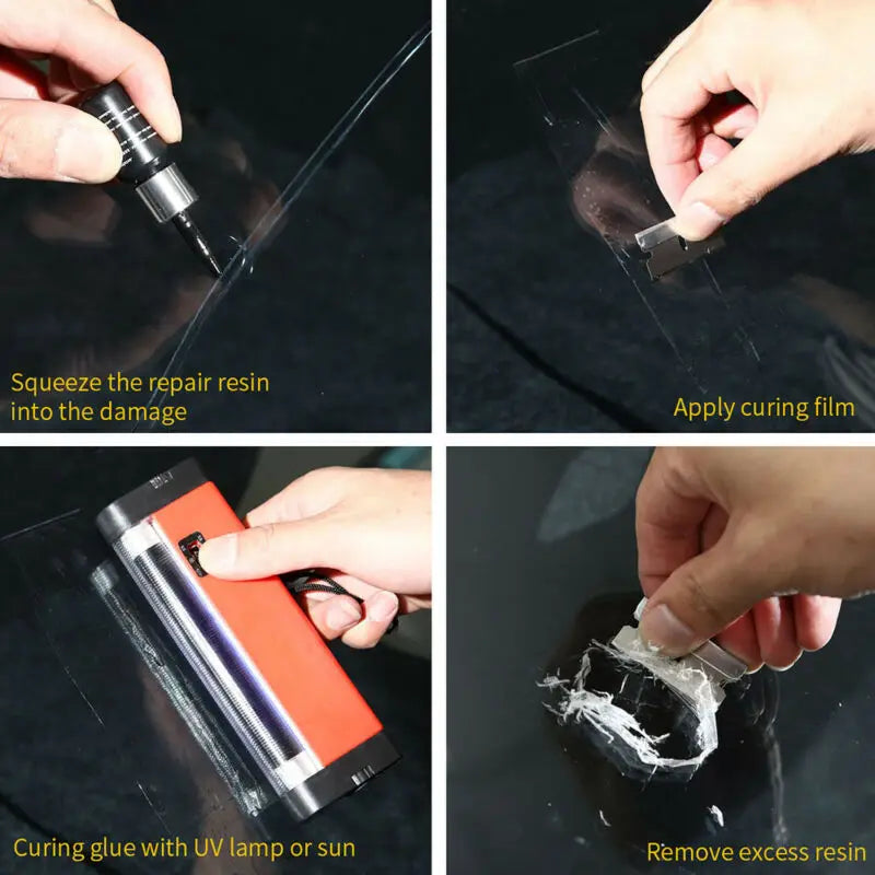 5PCS Automotive Glass Nano Repair Fluid Car Windshield Resin Crack Tool Kit Premium Automotive Accessory