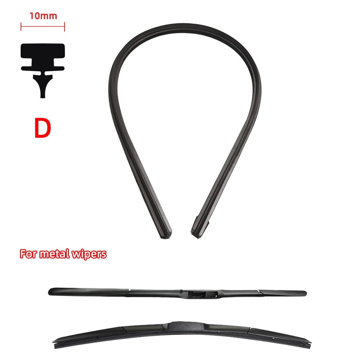 Car Wiper Rubber Strips Refill Blade Replacement Parts All Types Seasons Premium Automotive Accessory