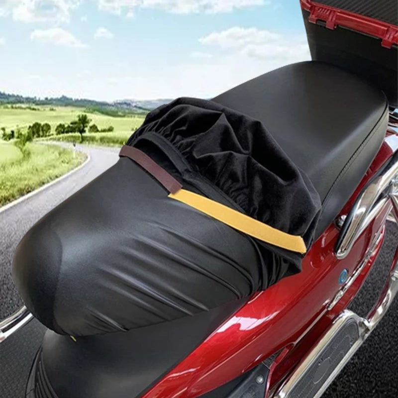 Motorcycle Seat Cover Elastic PU Leather Motorbike Protector Cushion Interior
