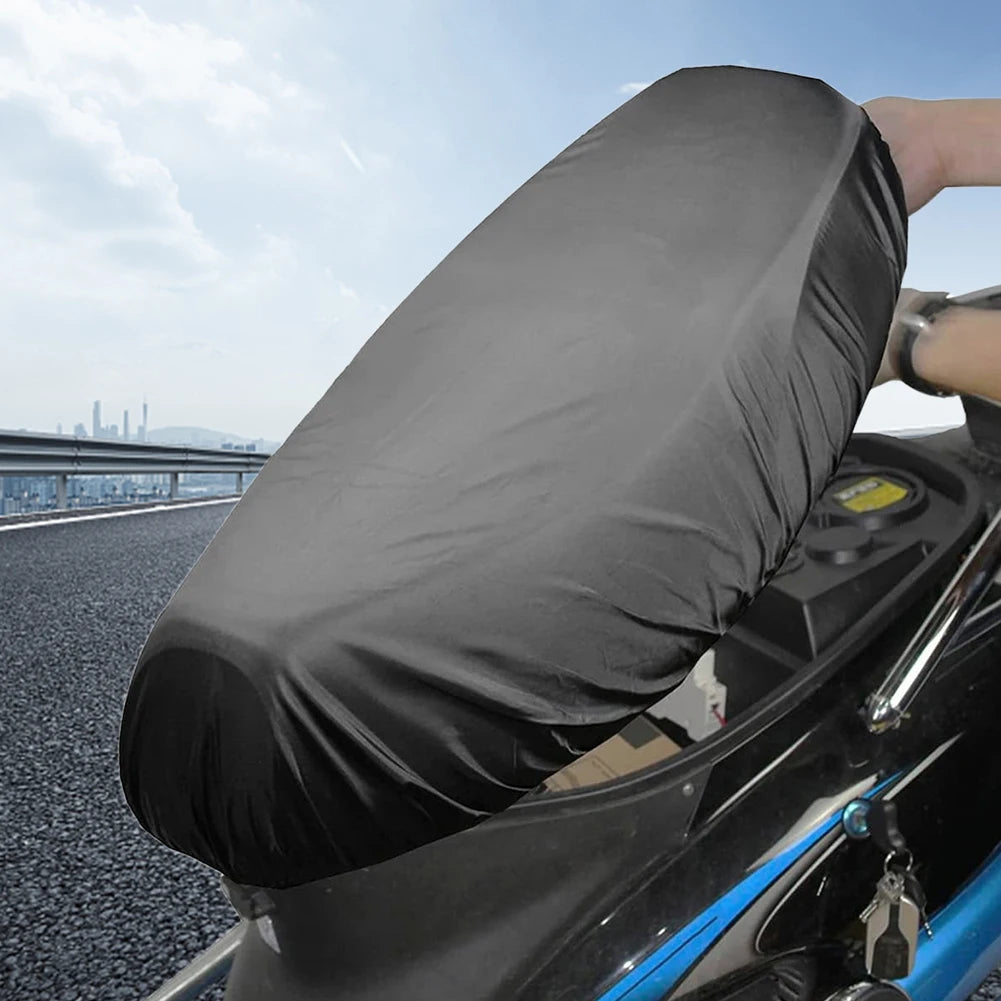 Motorcycle Seat Cover Waterproof Sunscreen Dust UV Protector Cushion Elastic PU