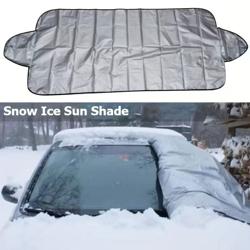 Universal Car Windshield Snow Cover - Frost Ice Rain & Sun Protector for Most
