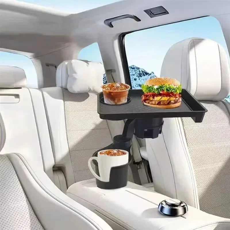 High Quality Universal Car Cup Holder Tray 360 Rotating Adjustable Dual Bracket