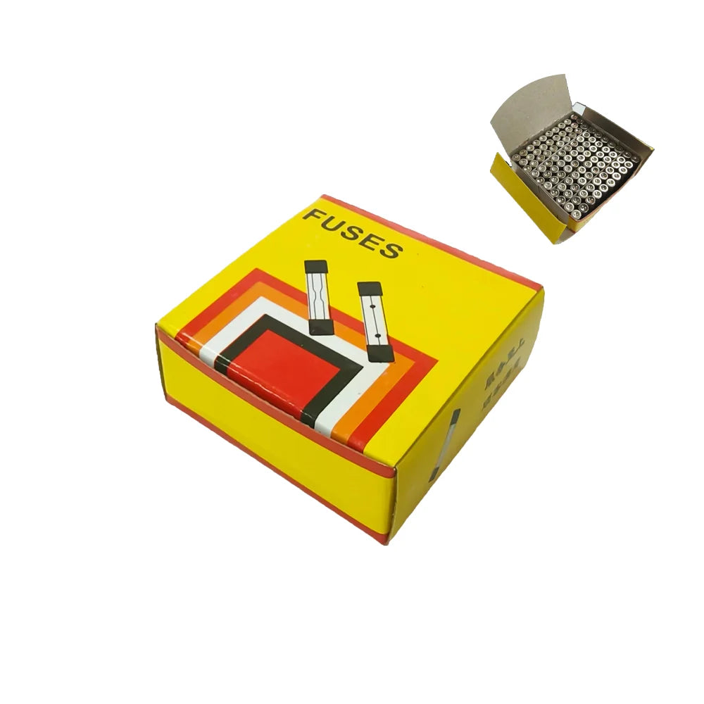 Box of glass cartridge style fuses 