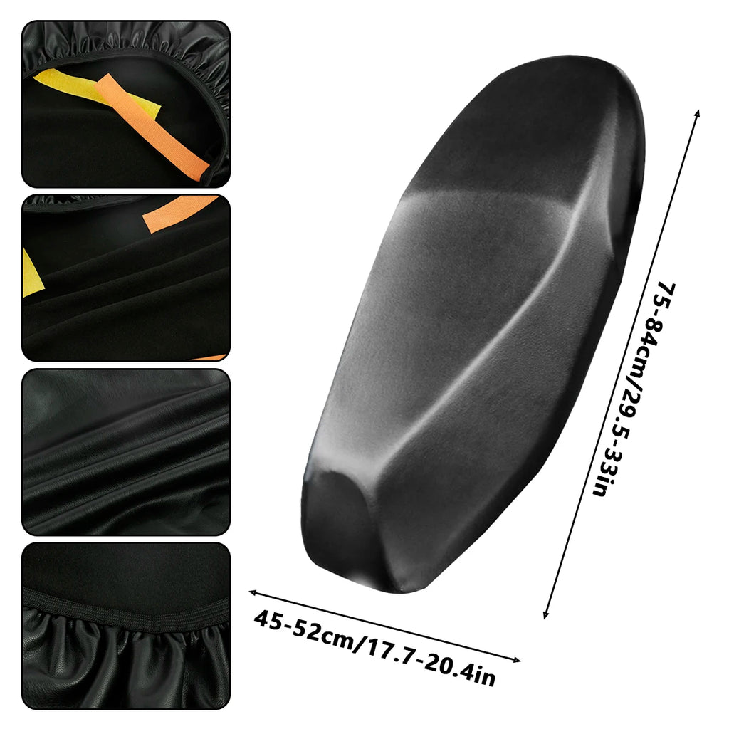 Motorcycle Seat Cover Elastic PU Leather Motorbike Protector Cushion Interior