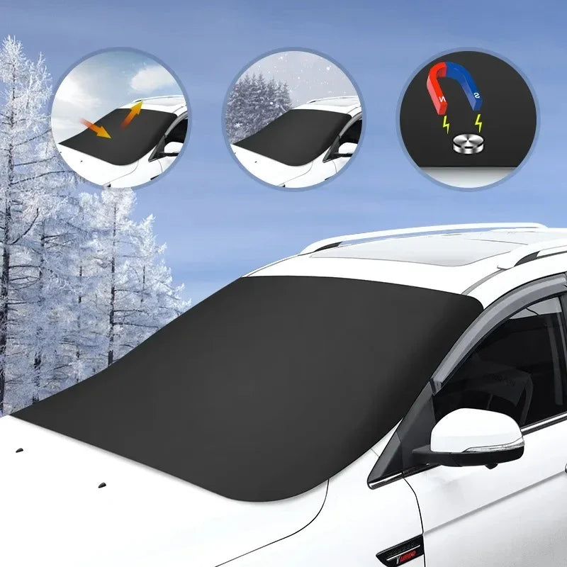 Car Magnetic Snow Shield Winter Front Windshield Cover Anti-frost Sun Protection