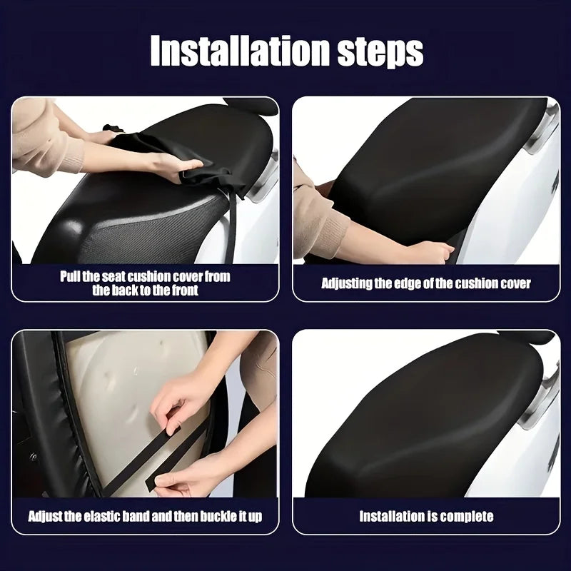 1 pc Motorcycle Black Seat Cover Waterproof Dustproof Rainproof Motorbike Scoote